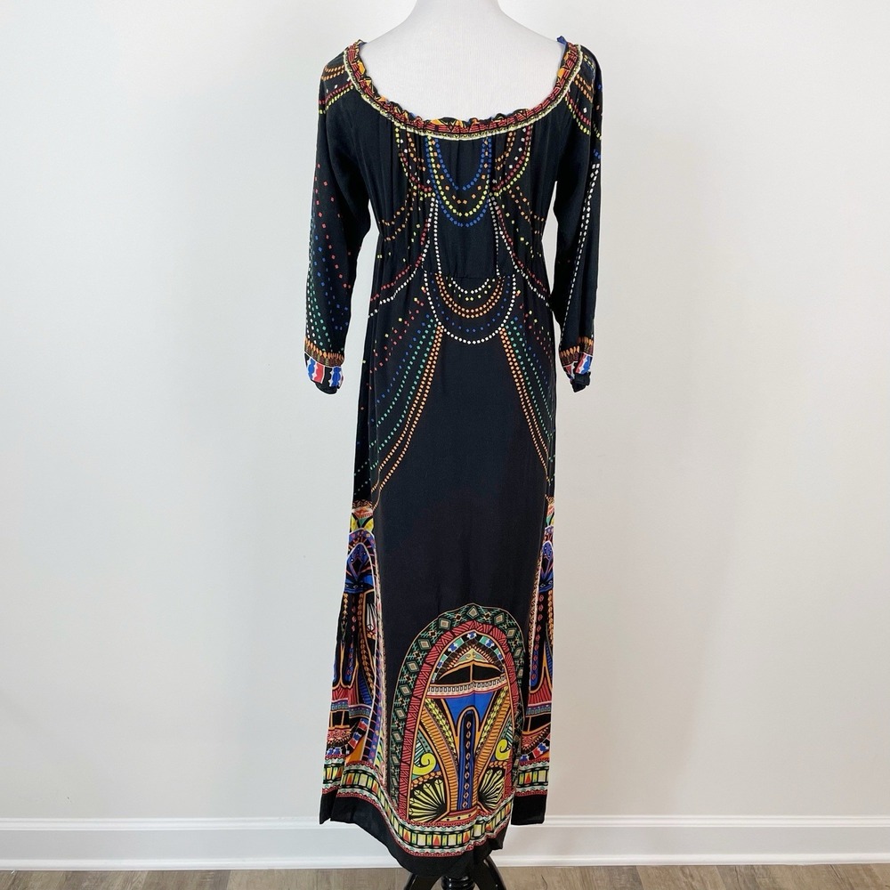 Flying Tomato Women Boho Indie Cottage Tribal Maxi Dress Medium Hippie Trad Wife - Picture 6 of 7
